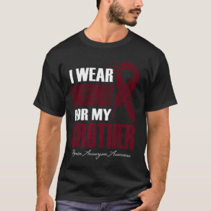 Camiseta Usa Borgoña Para Mi Hermano Awaren Por El Aneurysm