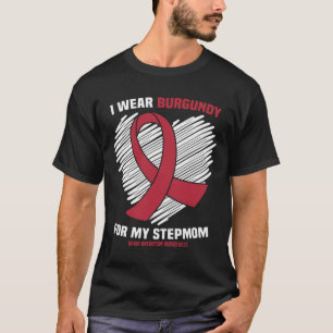 Camiseta Usa Borgoña Para Mi Madre Brain Aneurysm Awaren
