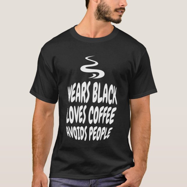 Camiseta Usa café negro evita a la gente (Anverso)