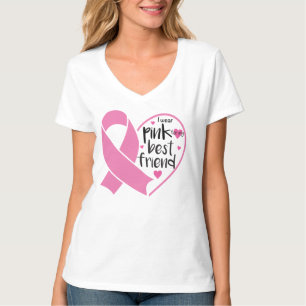 Camiseta Usa Cáncer de Mama como Guerrero De Cinta Rosa
