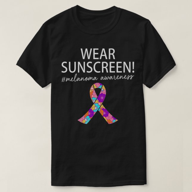 Camiseta Usa Cáncer de piel divertida de pantalla solar Mel (Diseño del anverso)
