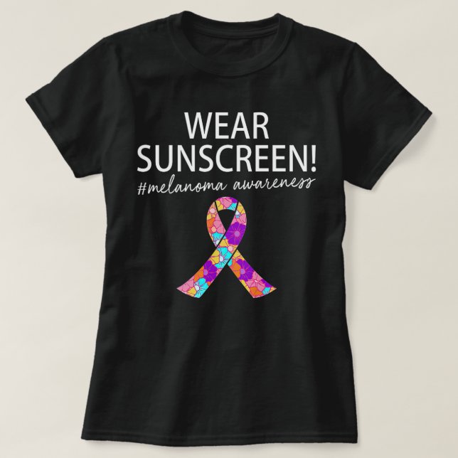 Camiseta Usa Cáncer de piel divertida de pantalla solar Mel (Diseño del anverso)