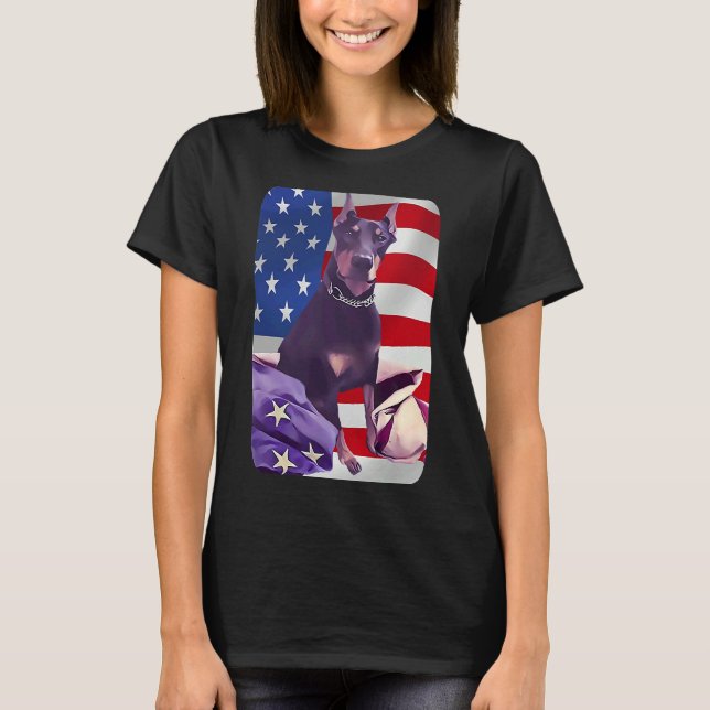 Camiseta Usa Doberman Pinscher (Anverso)