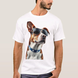 Camiseta USA Dog Lover - Cool Pup with American Flag Shades