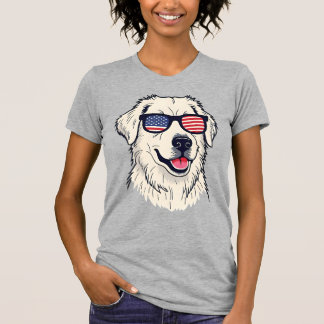 Camiseta USA Dog Lover - Cool Pup with American Flag Shades