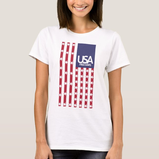 CAMISETA USA/EEUU FREE STARS FLAG BY MASANSER PIXELAT (Anverso)