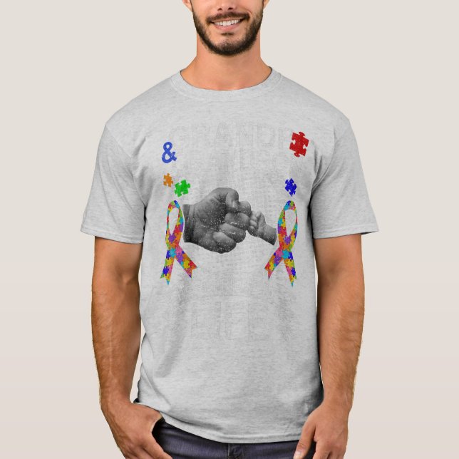 Camiseta Usa El Autismo Del Abuelo Y El Abuelo.  (Anverso)