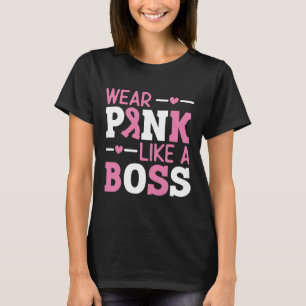 Camiseta Usa El Rosa Como Un Jefe Cinta Rosa Cáncer De Mama