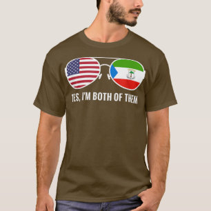 Camiseta USA Equatorial Guinea Flag Sunglasses Equatoguinea