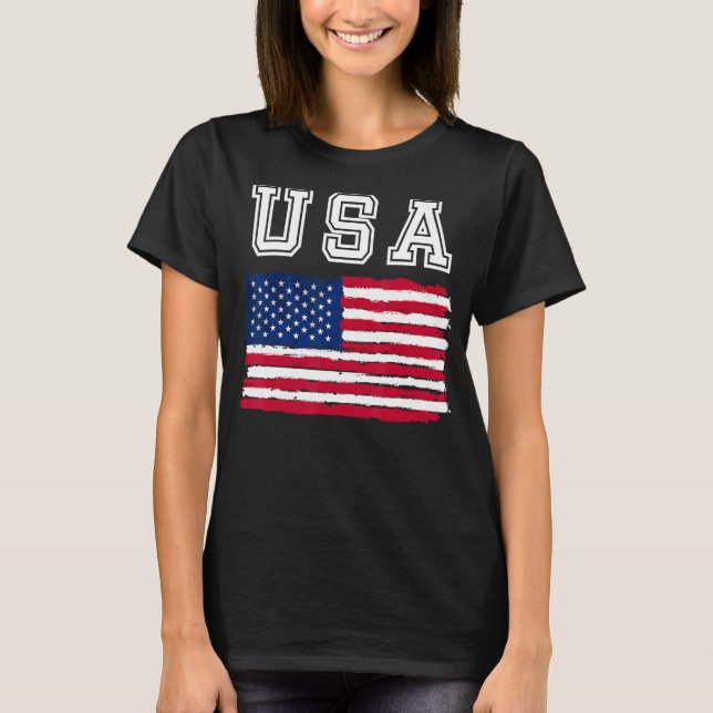 Camiseta USA flag 4th of july us day of independence (Anverso)