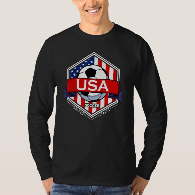 Camiseta USA Flag American Patriotic Soccer Fan Player Foot (Anverso)