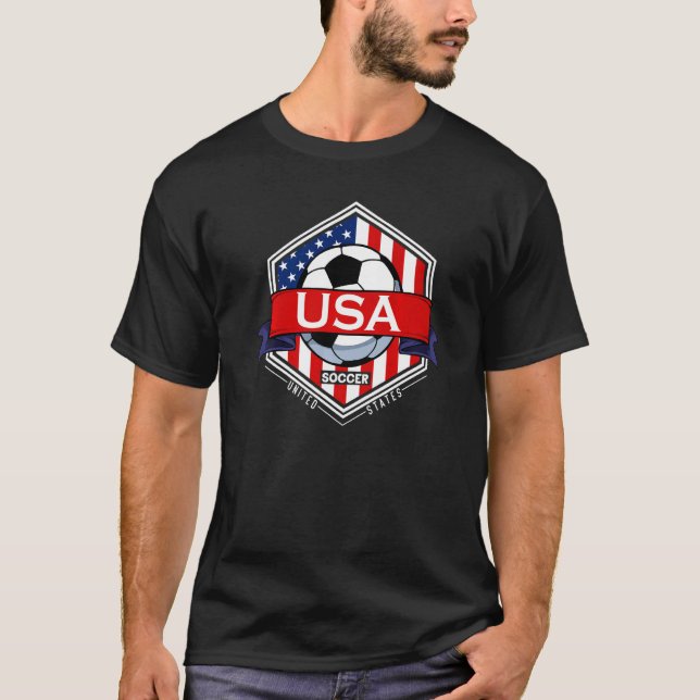 Camiseta USA Flag American Patriotic Soccer Fan Player Foot (Anverso)