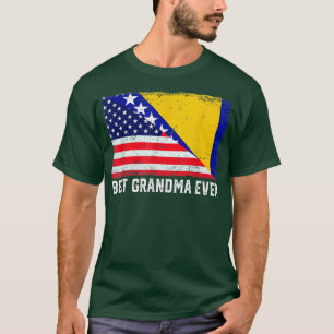 Camiseta USA Flag Bosnia and Herzegovina Flag Best Grandma