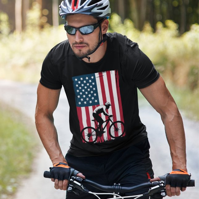 Camiseta USA Flag Cycling – Patriotic Bike (Subido por el creador)