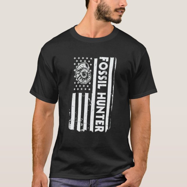 Camiseta USA Flag Fossil Hunter America Fossil Hunting (Anverso)