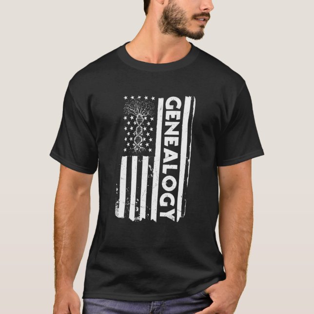 Camiseta USA Flag Genealogy Apparel American Ancestry Ameri (Anverso)