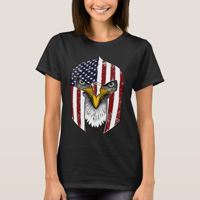 Camiseta USA Flag Gladiator Helmet Declaration of Independe (Anverso)