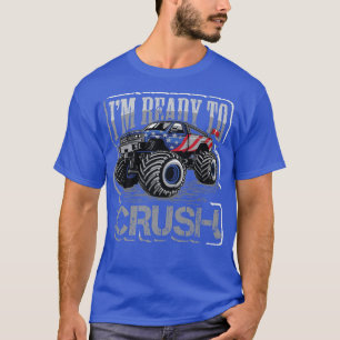 Camiseta USA Flag Monster Trucks Crush Car Monster Truck 