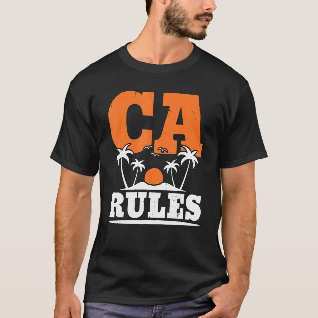 Camiseta USA Flag State America Travel Californian Californ (Anverso)