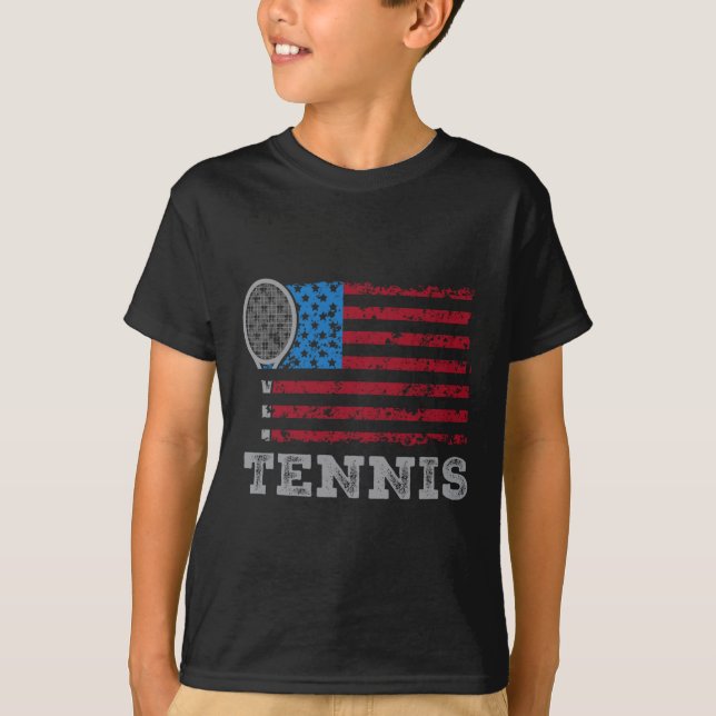 Camiseta Usa Flag Tennis Mens Womens Us Tennis Lover Team S (Anverso)