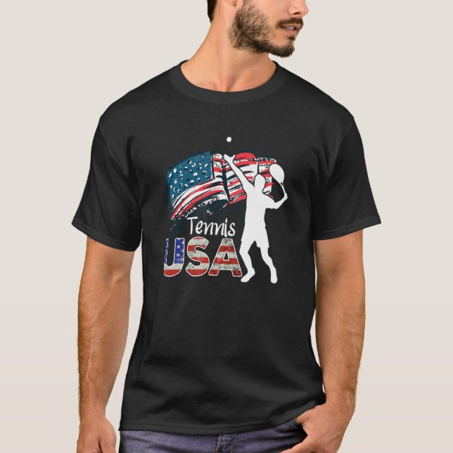 Camiseta USA flag tennis, US flag tennis, tennis, tennis (Anverso)