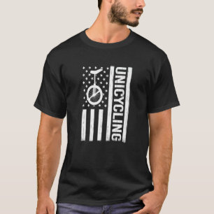 Camiseta Usa Flag Unicyclist Unicycle Monocycle For Kids Un