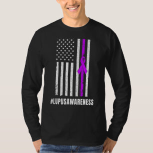 Camiseta Usa Flagg Lupus Awareness Mes Morple Mens & Wome