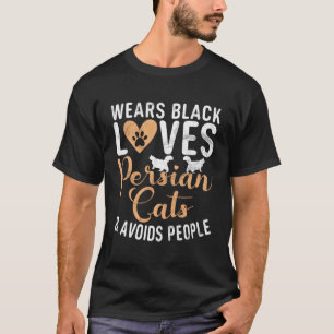 Camiseta Usa Gatos Negros Que Aman Gatos Persos Y Evita Que