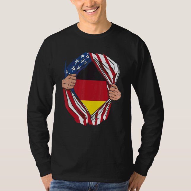Camiseta USA Germany Flag German American Von Steuben Day 3 (Anverso)