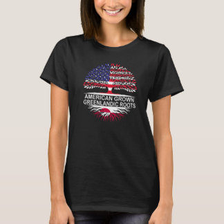 Camiseta USA & Greenland Flags American Grown Greenlandic R