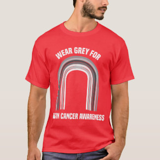 Camiseta Usa Gris para regalo de Conciencia del Cáncer Cere