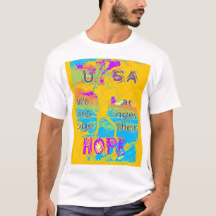 Camiseta USA Hillary Hope Stronger Juntos