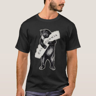Camiseta Usa I Love California Art-Retro Cali Bear Hug
