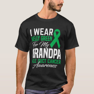 Camiseta Usa Kelly Green Para Mi Abuelo Bile Duct Cancer A