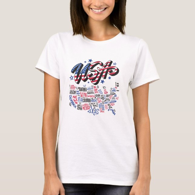 Camiseta USA Map Estados Unidos (Anverso)