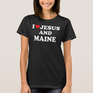 Camiseta Usa Map Proud Christian I Love Jesus And Maine