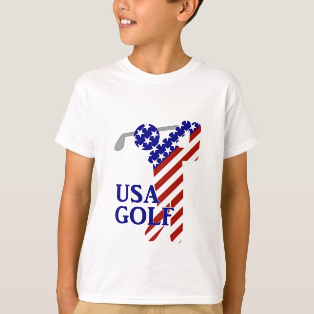 Camiseta USA Mens Golf - Male Golfer (Anverso)