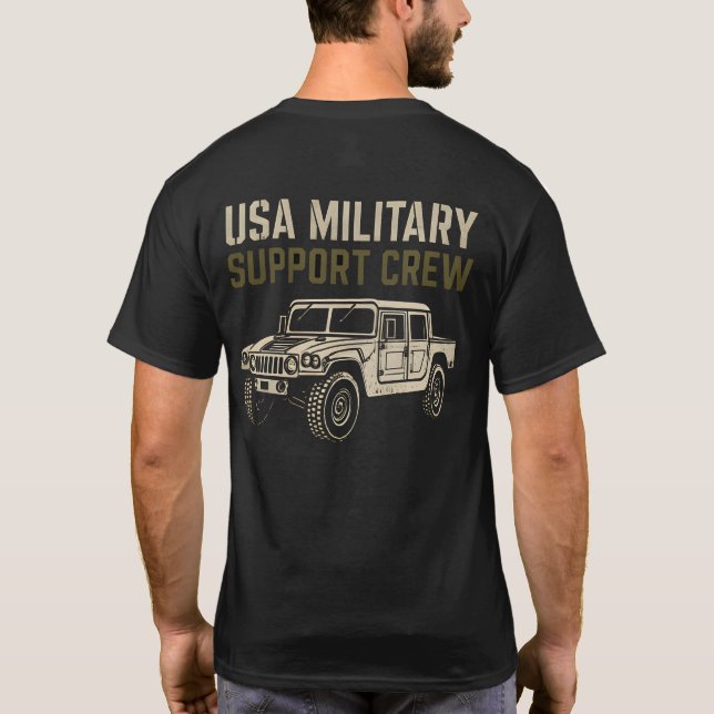 Camiseta USA Military Support Crew (Reverso)