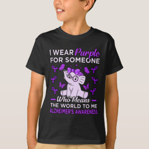 Camiseta Usa morado para la Cinta de Conciencia de Alzheime