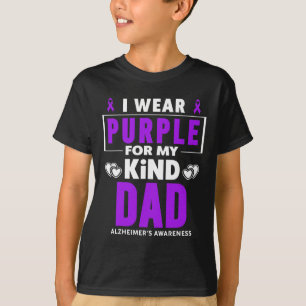Camiseta Usa morado para la conciencia de mi papá Alzheimer