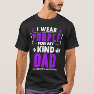 Camiseta Usa morado para la conciencia de mi papá Alzheimer