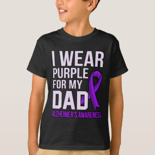 Camiseta Usa morado para papá Alzheimer de la cinta G de co