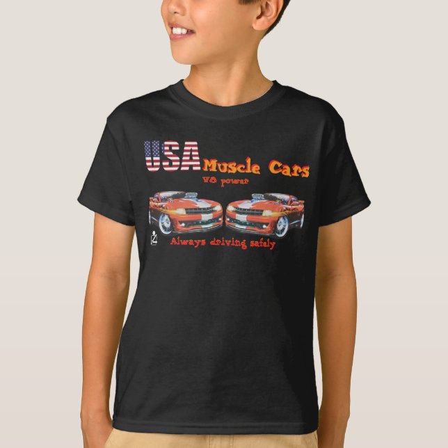 Camiseta USA muscle cars (Anverso)