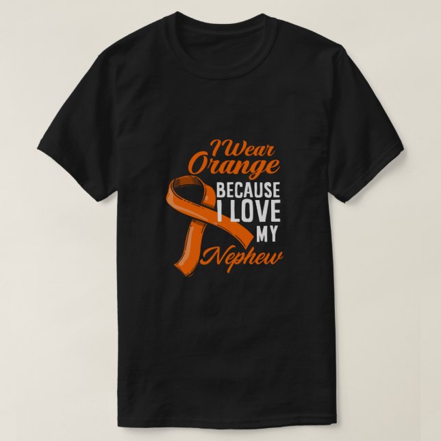 Camiseta Usa Naranja Para Concienciar Sobre El Cáncer De Ri (Diseño del anverso)