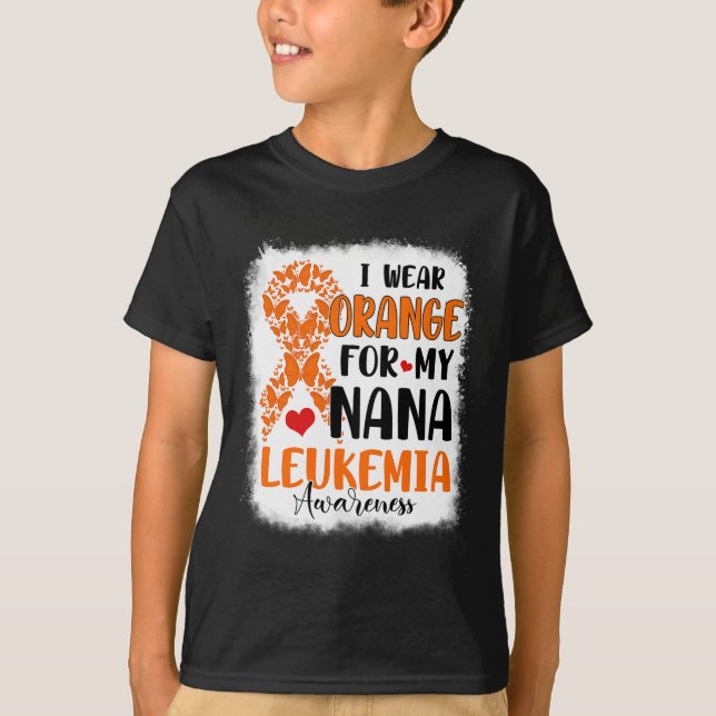 Camiseta Usa Naranja Para Mi Conciencia Sobre La Leucemia N (Anverso)