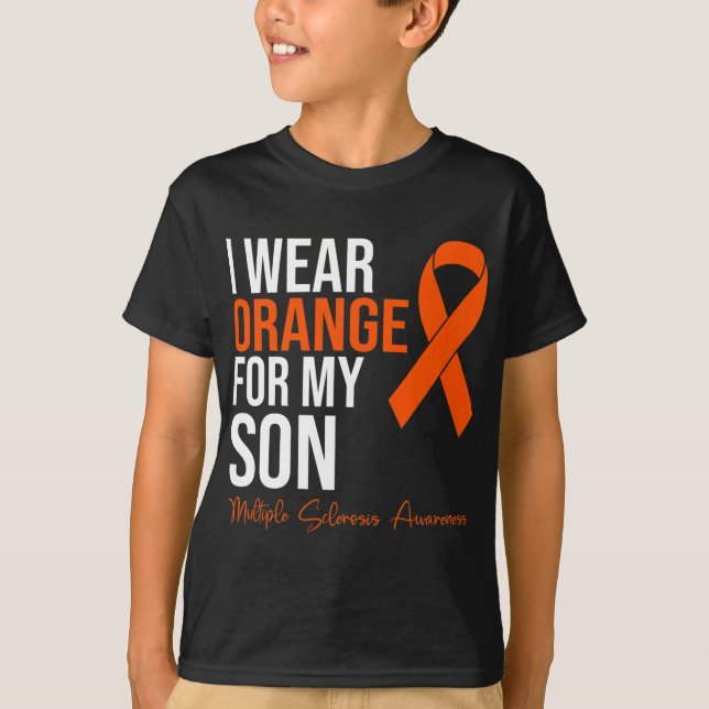 Camiseta Usa Naranja Para Mi Hijo Señora Warrior Múltiples  (Anverso)