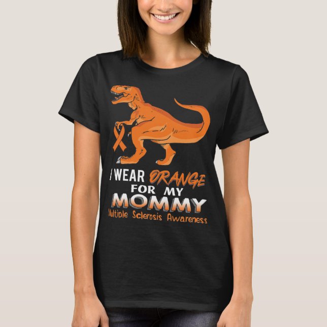 Camiseta Usa Naranja Para Mi Mamá Dinosaurio Múltiples Escl (Anverso)