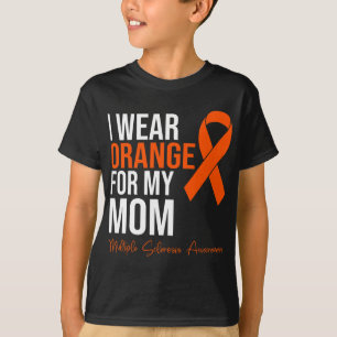Camiseta Usa Naranja Para Mi Mamá Ms Warrior Multiple Scler