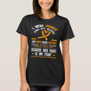 Camiseta Usa Naranja Para Mi Niña Ms Multiple Scelrosis Awa