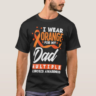 Camiseta Usa Naranja Para Mi Papá Señora Papá Esclerosis Mú